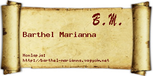 Barthel Marianna névjegykártya