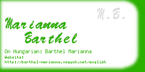 marianna barthel business card